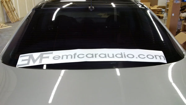 EMF Audio windshield sticker